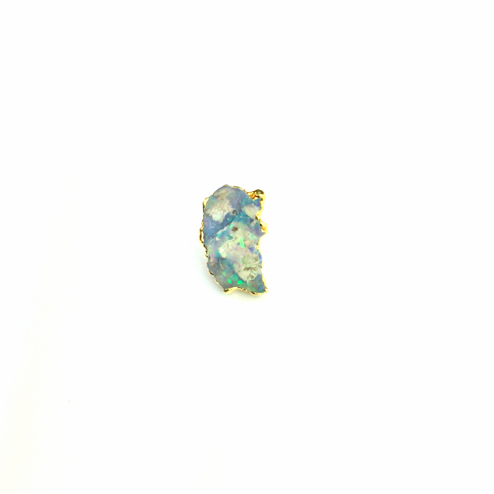 Emerald rainbow single earring