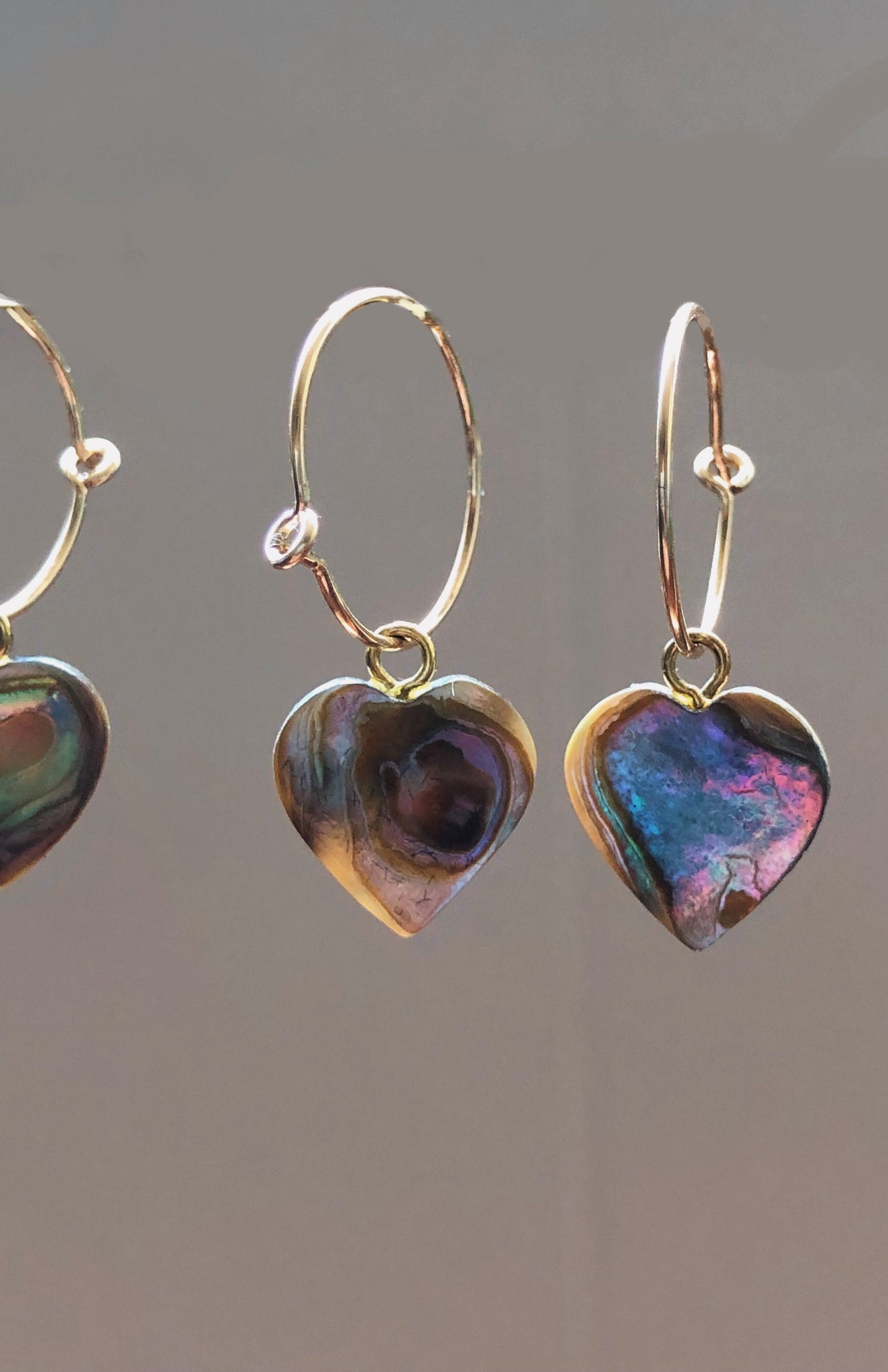 Seashell heart earrings