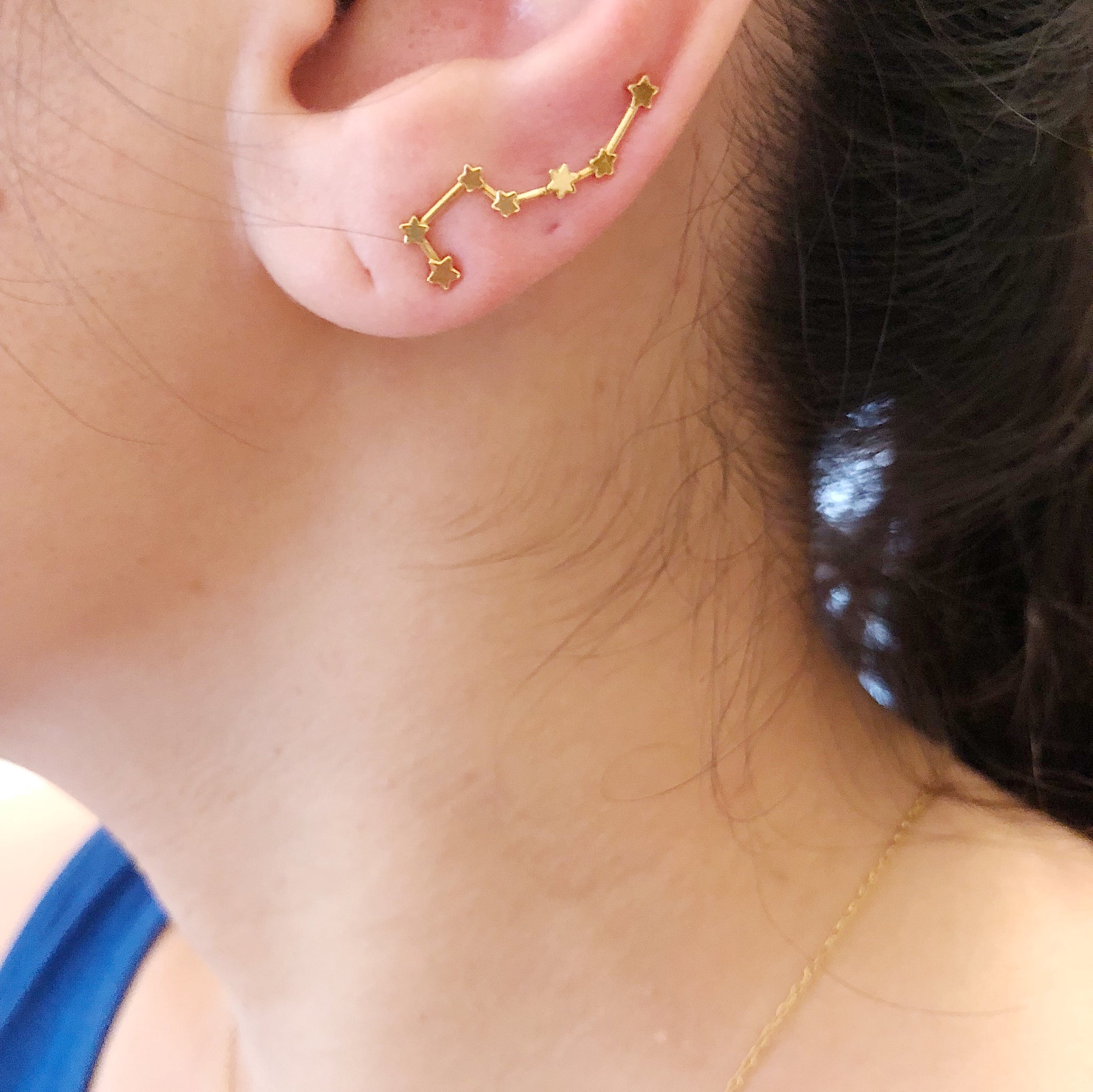 Big Dipper constellation earring (single)