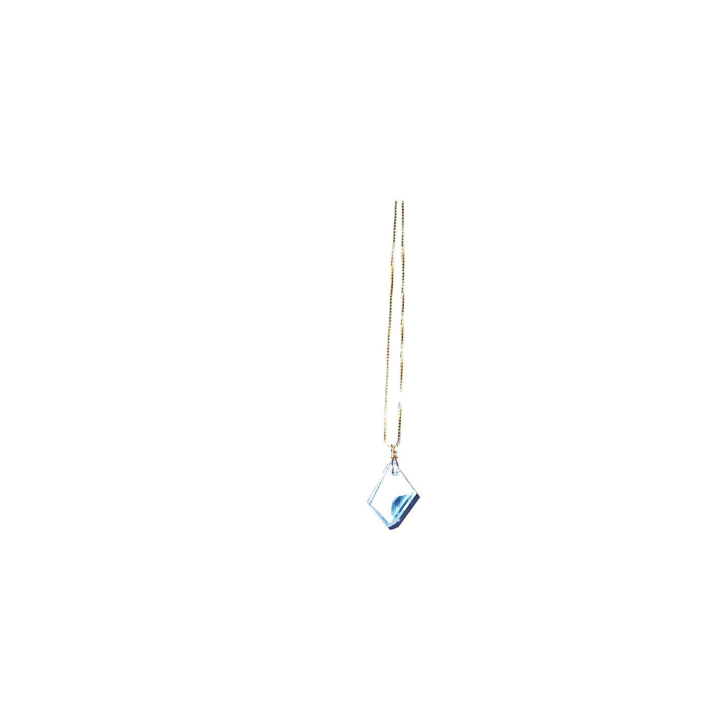 Mirror Cut Aquamarine Necklace