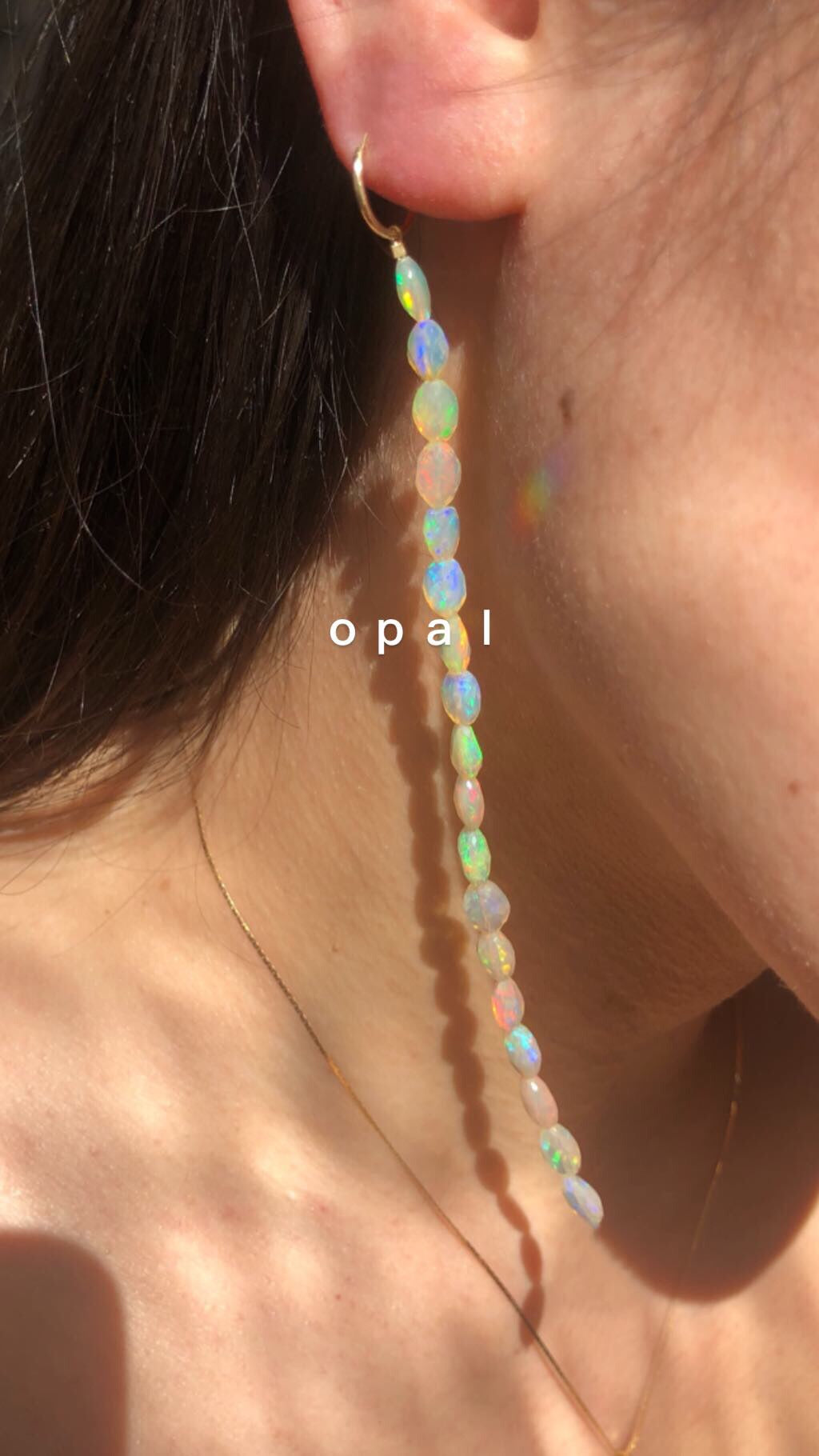Twinkling Opal Earring