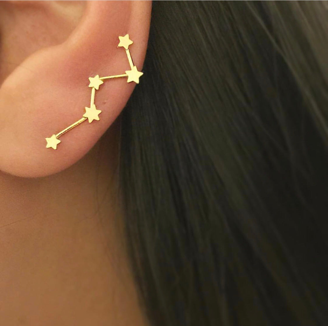 Cassiopeia constellation earring (single)