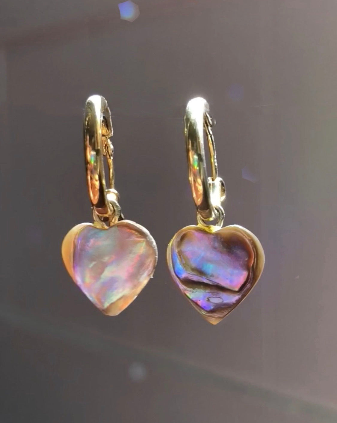 Seashell heart earrings