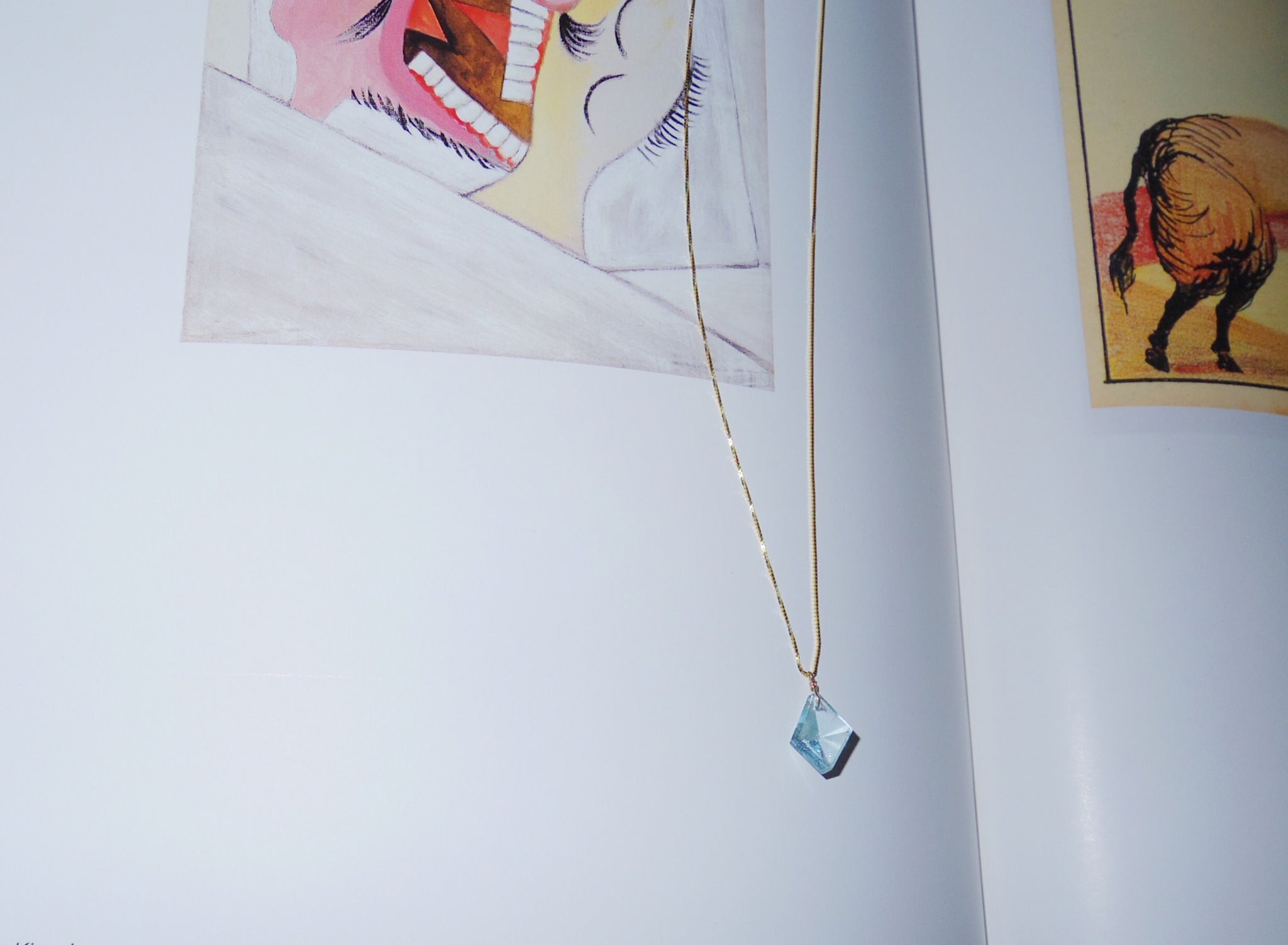 Mirror Cut Aquamarine Necklace