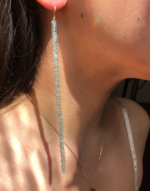 Twinkling Aquamarine Earring