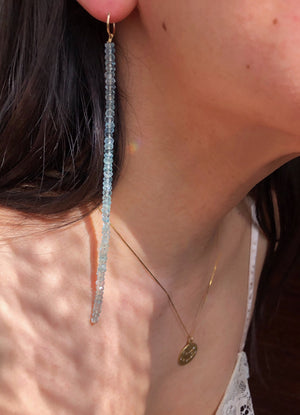 Twinkling Aquamarine Earring