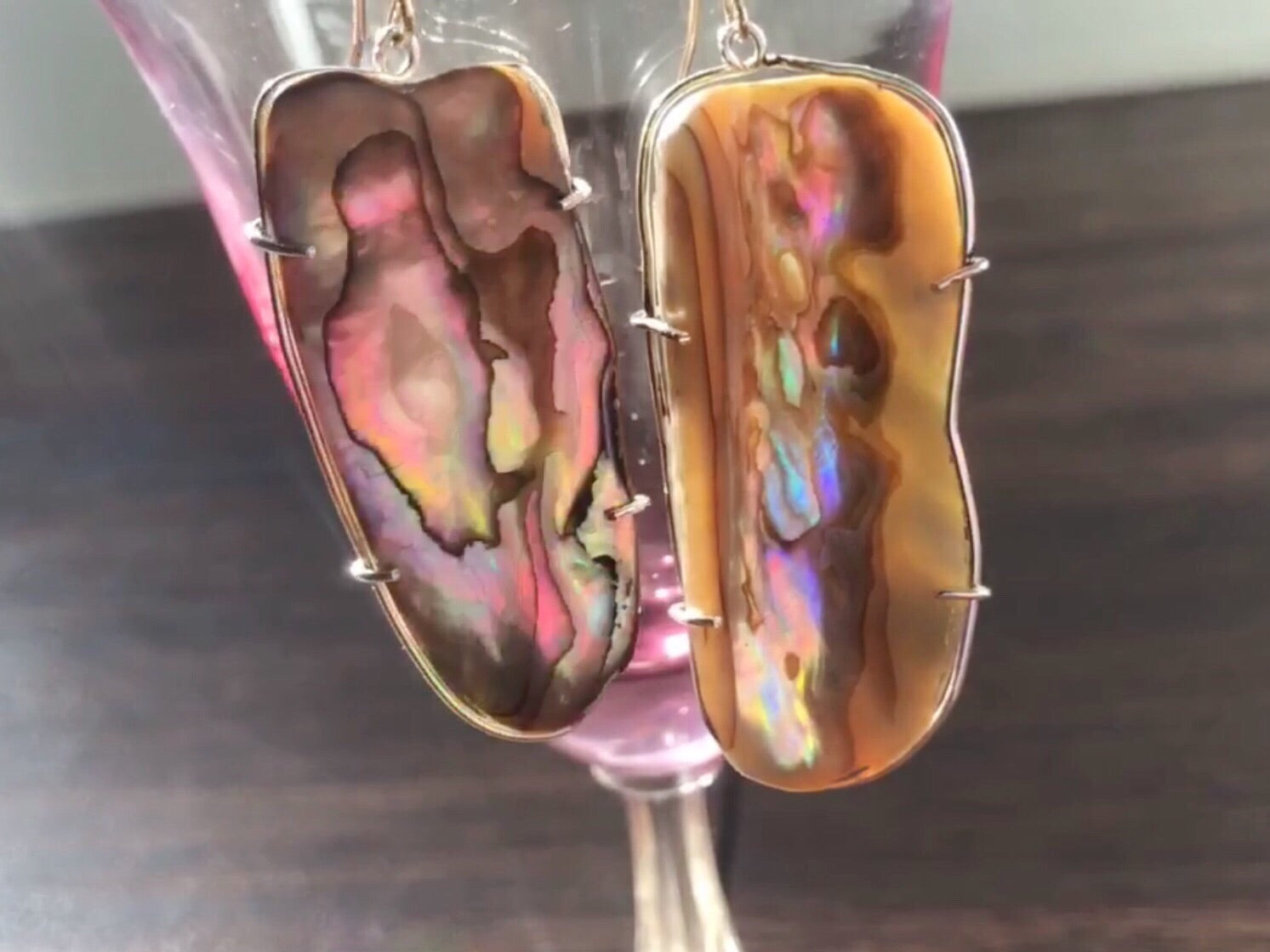 Abalone shell earrings