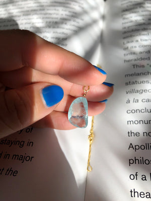 Rose Cut Aquamarine Necklace