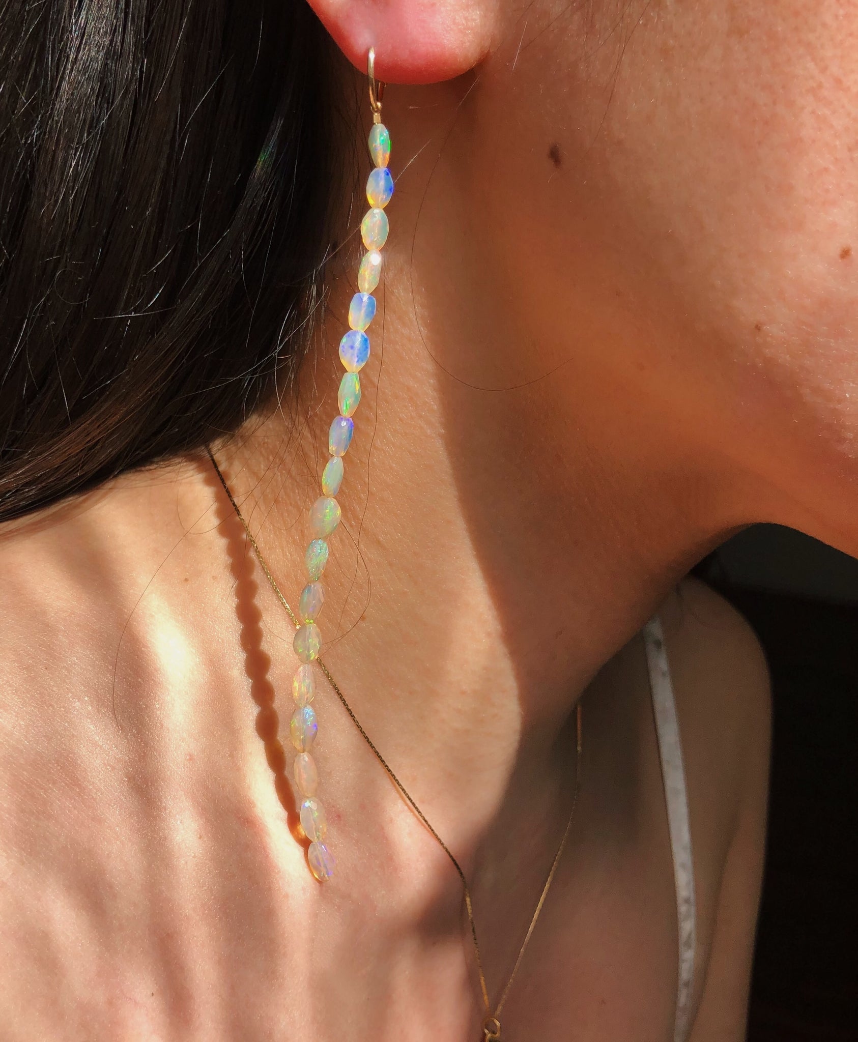 Twinkling Opal Earring